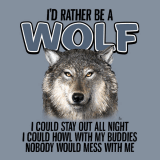 AI'd Rather Be A Wolf T-Shirt T-Shirt